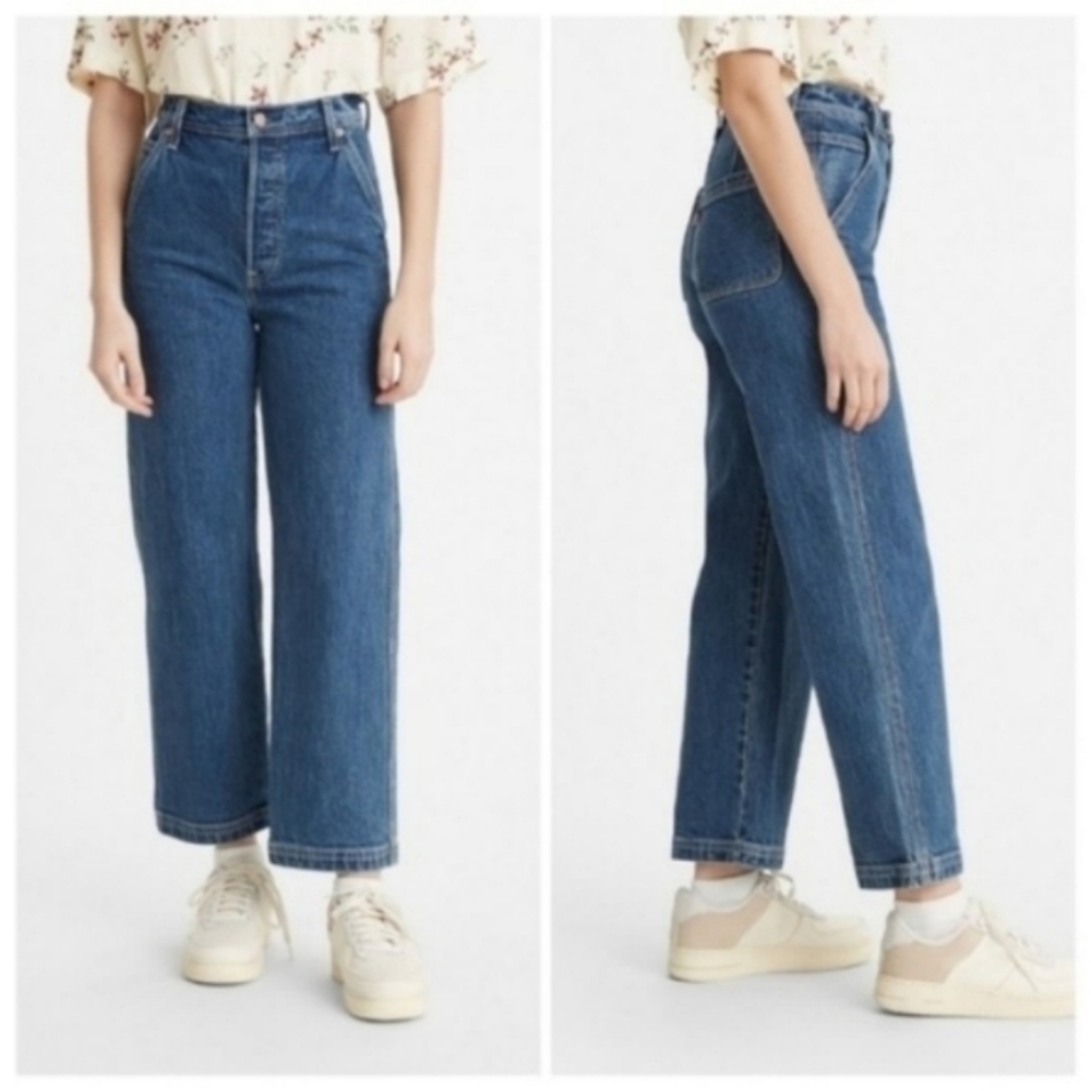 Levi's Ribcage Ankle Utility Straight Leg Jeans Nine to Five High Rise - Picture 11 of 16